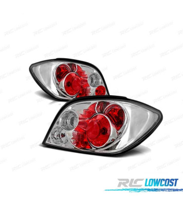 FAROLINS TRASEIROS PEUGEOT 307 01-07 CROMADO