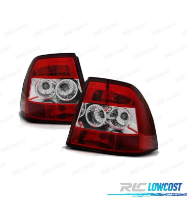 FAROLINS TRASEIRO PARA OPEL VECTRA B 95-98 VERMELHO BRANCO LOOK LEXUS