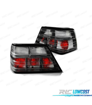 FAROLINS TRASEIROS PARA MERCEDES W124 85-95 CROMADO FUMADO