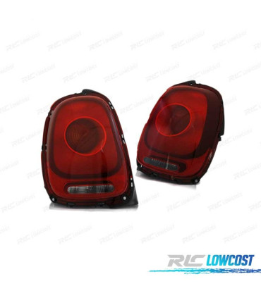 FAROLINS TRASEIROS PARA MINI COOPER F56-F55-F57 2014- VERMELHO PRETO