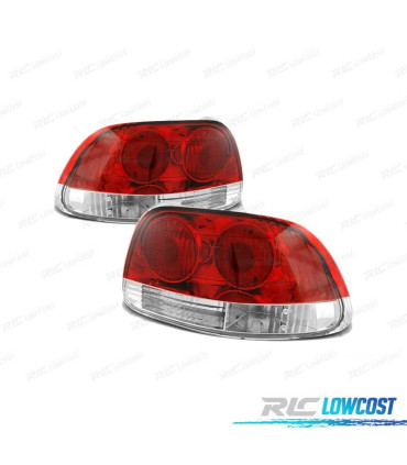 FAROLINS TRASEIRO PARA HONDA CRX DEL SOL 92-97 VERMELHO BRANCO LOOK LEXUS