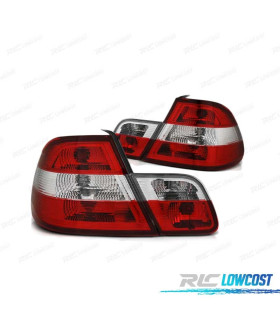 FAROLINS TRASEIROS BMW E46 COUPE 99-03 VERMELHO TRANSPARENTE