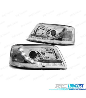 FAROIS TRU DRL PARA VOLKSWAGEN VW T5 03-09 CROMADOS