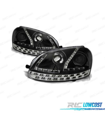 FARÓIS PARA VOLKSWAGEN VW GOLF 5 03-08 DAYLIGHT NEW GENERATION PRETO