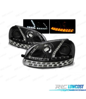 FARÓIS PARA VOLKSWAGEN VW GOLF 5 03-08 DAYLIGHT NEW GENERATION PRETO