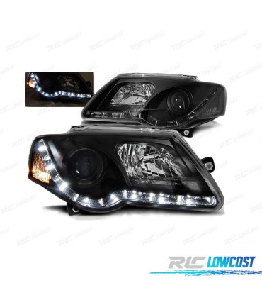 FAROIS DAYLIGHT VOLKSWAGEN VW PASSAT 3C 05-10 PRETO