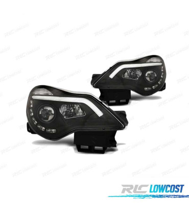 FARÓIS LED TRU DRL PARA OPEL CORSA D 11-14 PRETO