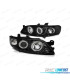 FARÓIS ANGEL EYES CCFL PARA OPEL VECTRA B 99-02 PRETO
