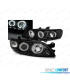 FARÓIS ANGEL EYES CCFL PARA OPEL VECTRA B 99-02 PRETO