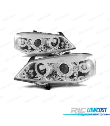 FARÓIS ANGEL DE EYES PARA OPEL ASTRA G 97-04 CROMADO