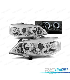 FARÓIS ANGEL DE EYES PARA OPEL ASTRA G 97-04 CROMADO