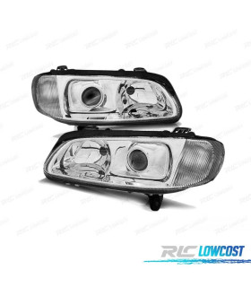 FARÓIS FRONTAIS PARA OPEL OMEGA B 94-99 CHROME CROMADO