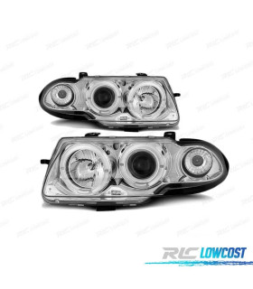 FARÓIS ANGEL EYES PARA OPEL ASTRA F 91-94 CHROME CROMADO