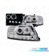 FARÓIS ANGEL EYES LED MITSUBISHI PAJERO V60 00-06 CHROME CROMADO