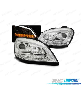 FARÓIS LED DINÂMICO PARA MERCEDES W164 05-07 CHROME CROMADO