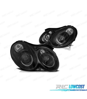 FARÓIS PARA MERCEDES CLK W209 03-10 BLACK PRETO