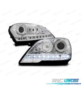 FARÓIS LED PARA MERCEDES CLASSE ML W164 08- CHROME CROMADO