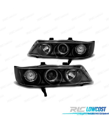 FARÓIS ANGEL EYES PARA HONDA ACCORD 94-97 EUA BLACK PRETO
