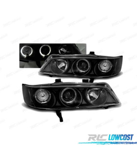 FARÓIS ANGEL EYES PARA HONDA ACCORD 94-97 EUA BLACK PRETO