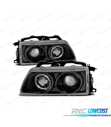 FARÓIS ANGEL EYES PARA HONDA CRX 90-92 BLACK PRETO
