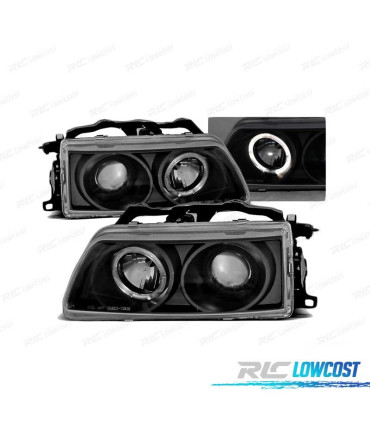 FARÓIS ANGEL EYES PARA HONDA CRX 90-92 BLACK PRETO