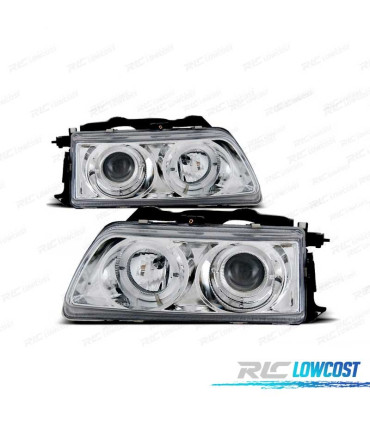FARÓIS ANGEL EYES PARA HONDA CRX 90-92 CHROME CROMADO