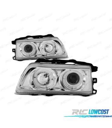 FARÓIS ANGEL EYES PARA HONDA CRX 87-89 CHROME CROMADO