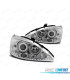 FARÓIS ANGEL EYES PARA FORD FOCUS 98-01 CHROME CROMADO