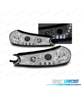 FARÓIS LED PARA FORD MONDEO 96-00 CHROME CROMADO