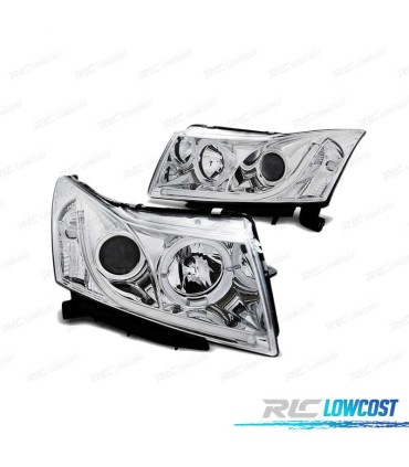 FARÓIS LED TUBE LIGHT PARA CHEVROLET CRUZE 09-12 CHROME CROMADO