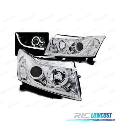 FARÓIS LED TUBE LIGHT PARA CHEVROLET CRUZE 09-12 CHROME CROMADO