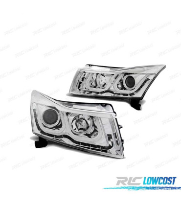 FARÓIS LED TUBE LIGHT PARA CHEVROLET CRUZE 09-12 CROMADO