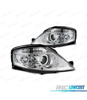 FARÓIS ANGEL EYES PARA CITROEN C3 02-09 CHROME CROMADO