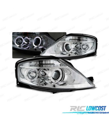FARÓIS ANGEL EYES PARA CITROEN C3 02-09 CHROME CROMADO