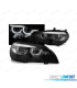 FARÓIS ANGEL EYES 3D-DRL PARA BMW X5 E70 07-10 BLACK PRETO