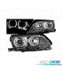FARÓIS BMW E46 01-05 ANGEL EYES LED CROMADO