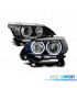FARÓIS BMW E60 E61 03-07 ANGEL EYES CCFL BLACK PRETO