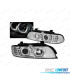 FARÓIS BMW E39 95-03 ANGEL EYES 3D CROMADOS INTERMITENTES LED