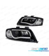 FARÓIS LED PARA AUDI A6 06.01-05.04 TRU DRL ECE-R87 PRETO
