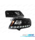 FARÓIS LED AUDI A6 C6 04-08 TRU DRL LUZ DIURNA LED PRETO XENON