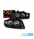 FARÓIS FRONTAIS XENON + ANGEL EYES PARA AUDI A4 00-04 PRETO