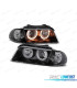 FARÓIS FRONTAIS ANGEL EYES PARA AUDI A4 99-00 BLACK PRETO