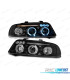 FARÓIS AUDI A4 B5 99-00 ANGEL EYES LED PRETO