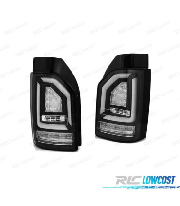 FAROLINS TRASEIROS LED DINÂMICO PARA VOLKSWAGEN VW T6 15-19 BLACK PRETO
