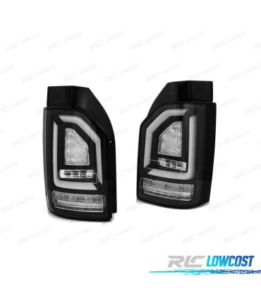 FAROLINS TRASEIROS LED DINÂMICO PARA VOLKSWAGEN VW T6 15-19 PRETO