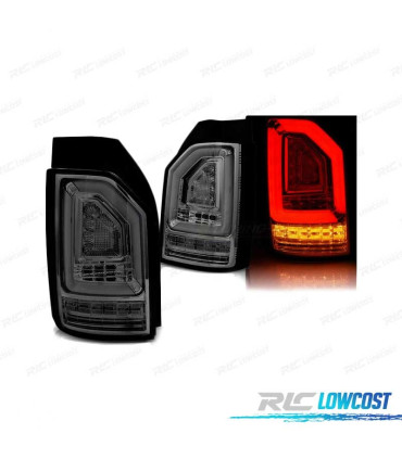 FAROLINS TRASEIROS LED DINÂMICO PARA VOLKSWAGEN VW T6 15-19 SMOKED FUMADOS ESCURECIDOS