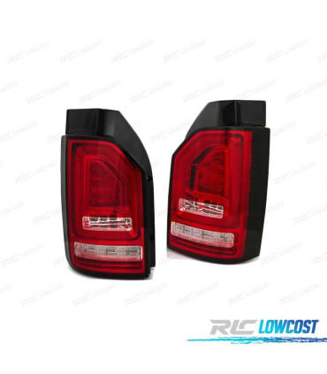 FAROLINS LED DINAMICO PARA VOLKSWAGEN VW T6 MULTIVAN CARAVELLE 15-19 VERMELHO