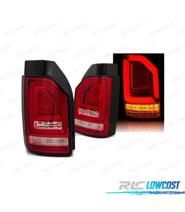 FAROLINS LED DINAMICO PARA VOLKSWAGEN VW T6 MULTIVAN CARAVELLE 15-19 VERMELHO