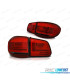 FAROLINS TRASEIROS LED PARA VOLKSWAGEN VW TIGUAN 07-11 VERMELHO FUMADO