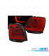 FAROLINS TRASEIROS LED VOLKSWAGEN VW POLO 6R 09-13 RED SMOKED VERMELHO FUMADO ESCURECIDO